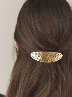 Goudkleurig - Floral Detail Hair Barrette*Next Sale