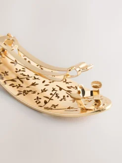 Goudkleurig - Floral Detail Hair Barrette*Next Sale