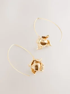 Goudkleurig - Flower Pull Through Earrings*Next Best