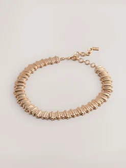 Goudkleurig - Geribbelde kraagketting*Next Hot