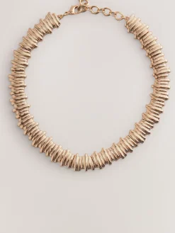 Goudkleurig - Geribbelde kraagketting*Next Hot