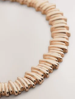 Goudkleurig - Geribbelde kraagketting*Next Hot