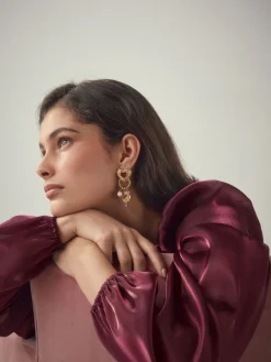 Goudkleurig - Hart bedel tros oorbellen*Next