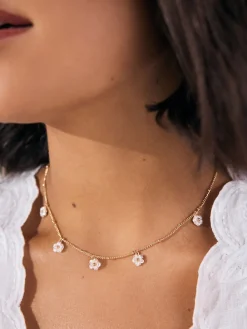 Goudkleurig - Ketting met bloemenhanger*Next Outlet