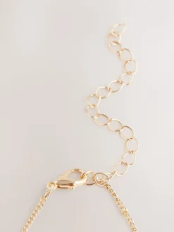 Goudkleurig - Ketting met bloemenhanger*Next Outlet