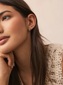 - Kleine oorringen met bladmotief*Next New