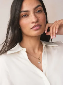 - Lariat-halsketting met Hart draad*Next Clearance