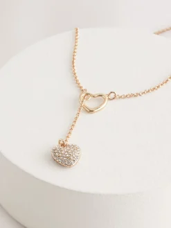 - Lariat-halsketting met Hart draad*Next Clearance
