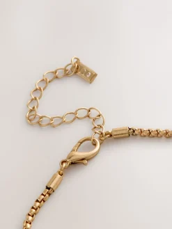 Goudkleurig - Long Flower Necklace*Next Outlet