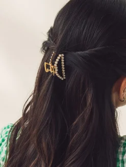 Goudkleurig - Mini klauwklem met imitatieparel*Next Hot