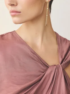 Goudkleurig - Oorbellen met glitterdetail*Next Best