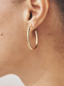 Goudkleurig - Oorringen met glitterdetail*Next Outlet