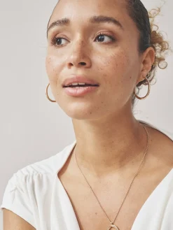 Goudkleurig - Oorringen met glitterdetail*Next Outlet