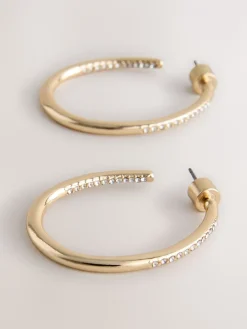 Goudkleurig - Oorringen met glitterdetail*Next Outlet