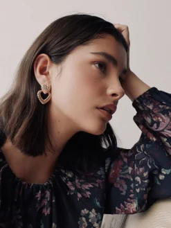 Goudkleurig - Opvallende hartjesoorbellen*Next