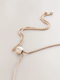 Goudkleurig - Pully ketting met glinsterende pareleffect*Next Clearance