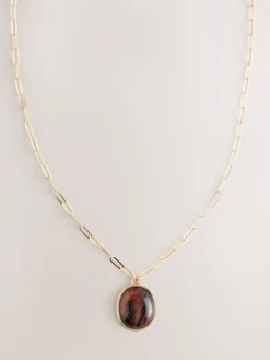 Goudkleurig - Resin Paperclip Chain Necklace*Next Online