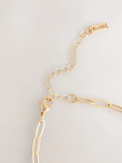 Goudkleurig - Resin Paperclip Chain Necklace*Next Online