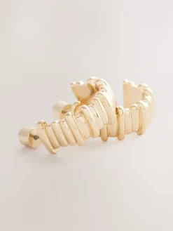 Goudkleurig - Ridged Hoop Earrings*Next Best