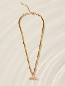 Goudkleurig - Roestvrijstalen T-bar-ketting*Next Sale