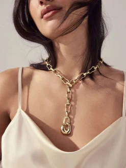 Goudkleurig - Shaped Y Chain Necklace*Next Clearance