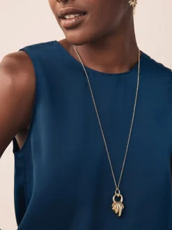 - Stacked Hoop Pendant Necklace*Next New