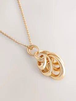 - Stacked Hoop Pendant Necklace*Next New