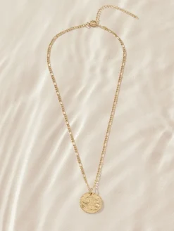 - Stainless Steel Hammered Disc Necklace*Next Outlet