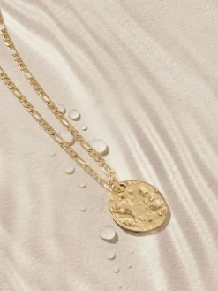 - Stainless Steel Hammered Disc Necklace*Next Outlet