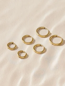 - Stainless Steel Graduated Huggie Hoop Earrings 3 Pack*Next Best