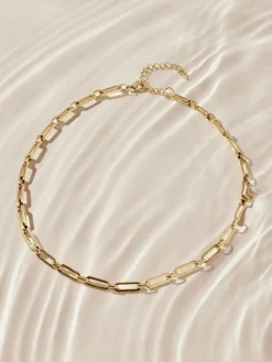 Goudkleurig - Stainless Steel Paperclip Chain Necklace*Next Sale