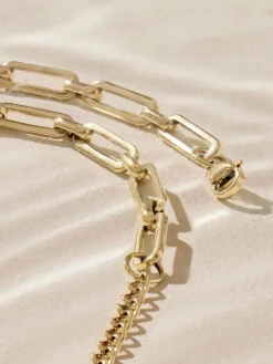 Goudkleurig - Stainless Steel Paperclip Chain Necklace*Next Sale