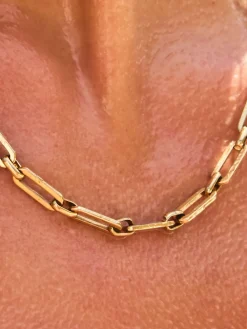 Goudkleurig - Stainless Steel Paperclip Chain Necklace*Next Sale