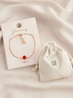 Goudkleurig - Trekarmband met geboortesteen*Next Online