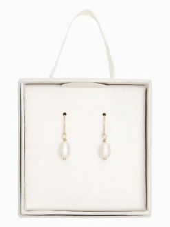 Goudkleurig - Verfijnde oorbellen met zoetwaterparel*Next New