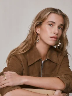 Goudkleurig - Wrapped Charm Drop Hoop Earrings*Next Online