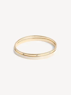 - goudkleurige Signature Duo Bangle set in doosje*Coach Clearance