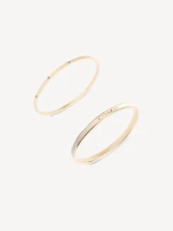 - goudkleurige Signature Duo Bangle set in doosje*Coach Clearance