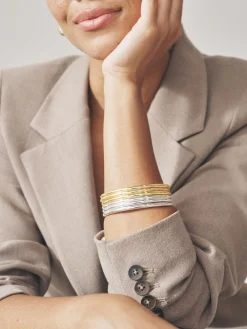 Goudkleurig/zilverkleurig# - Mixed Thin Bangles Pack*Next Best