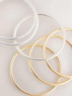 Goudkleurig/zilverkleurig# - Mixed Thin Bangles Pack*Next Best