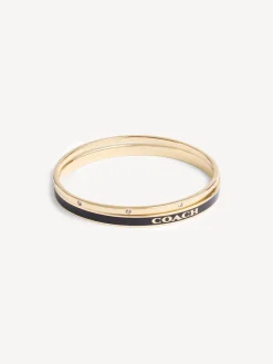 - goudkleurige Signature Duo Bangle set in doosje*Coach Best