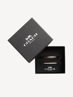 - goudkleurige Signature Duo Bangle set in doosje*Coach Best