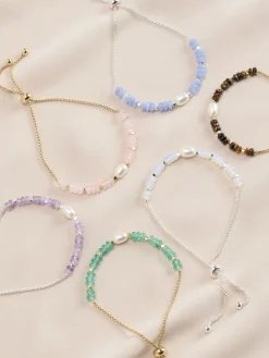 Goud/zilver - Halfedelstenen Pully armband*Next Discount