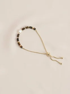 Goud/zilver - Halfedelstenen Pully armband*Next Discount