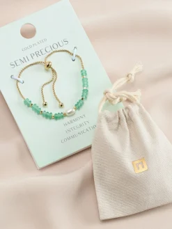 Goud/zilver - Halfedelstenen Pully armband*Next Discount