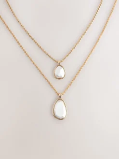 Goud-/zilverkleurig - Two Row Drop Necklace*Next Outlet