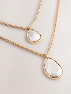 Goud-/zilverkleurig - Two Row Drop Necklace*Next Outlet