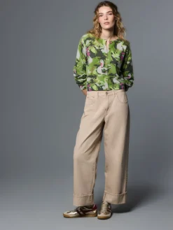 Green Duck Print - Gebreid vest met ronde hals*Next Sale