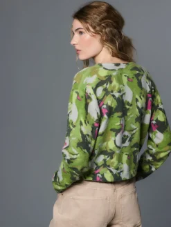 Green Duck Print - Gebreid vest met ronde hals*Next Sale