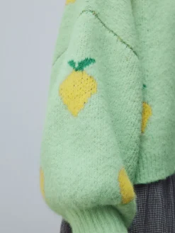 Green Lemon Pattern - Gebreid vest*Next Online